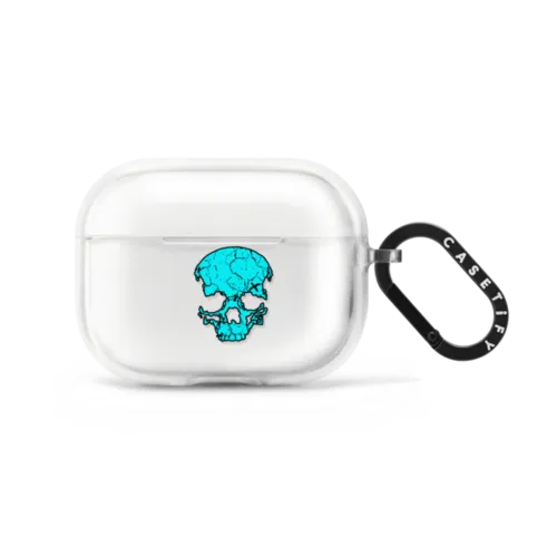 Skull - Aqua | AirPods Pro 2 / Earbuds Impact Case / Frost | Image 1