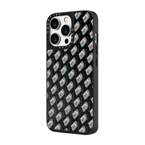 3,2,1 Cassettes Go | iPhone 14 Pro Max / Mirror Case MagSafe Compatible / Black on Black | Image 2