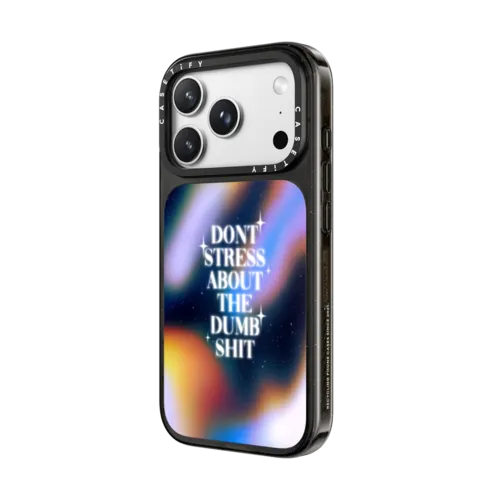 Don't Stress About The Dumb | iPhone 18 Pro Max / Impact Case MagSafe Compatible - Glossy / Glossy Black | Image 2