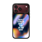 Don't Stress About The Dumb | iPhone 18 Pro Max / Impact Case MagSafe Compatible - Glossy / Glossy Black | Image 1