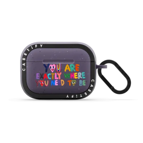 You are exactly where you need to be | AirPods Pro 2 / Earbuds Bounce Case / Matte Deep Purple | Image 1