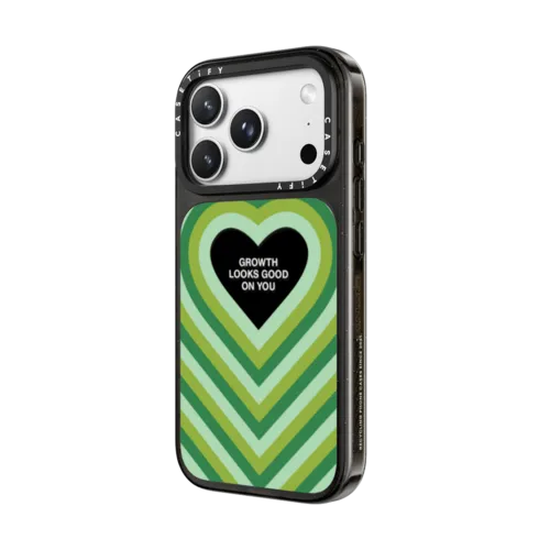 Growth Looks Good by Quotes by Christie | iPhone 18 Pro Max / Impact Case MagSafe Compatible - Glossy / Glossy Black | Image 2