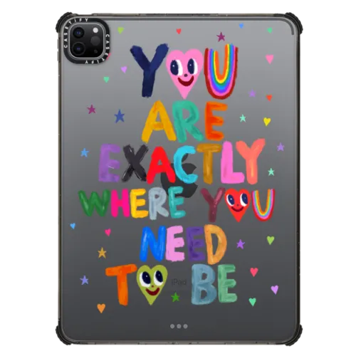 You are exactly where you need to be | iPad Pro 11-inch (3rd/4th gen) / iPad Impact Case / Black | Image 1