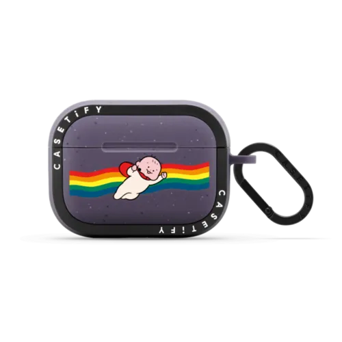 SUPER HERO by TARO OONO | AirPods Pro 2 / Earbuds Bounce Case / Matte Deep Purple | Image 1