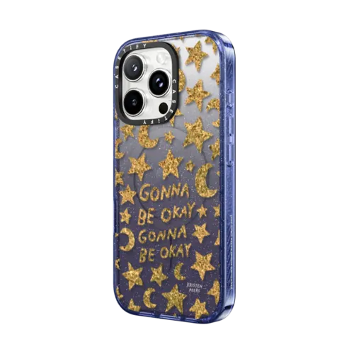 Gonna Be Okay Glitter by Kristen Peers | iPhone 16 Pro Max / Impact Case MagSafe Compatible / Glitter Indigo | Image 2