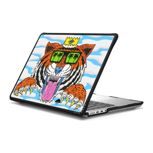 King Louis the Tiger | MacBook Pro 14-inch (M1 - M5) / MacBook Impact Case / Black | Image 1