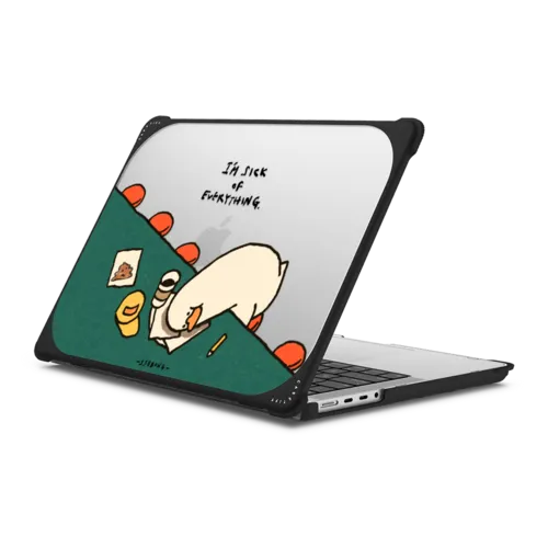 I'm sick of everything | MacBook Pro 14-inch (M1 - M5) / MacBook Bounce Case / Black | Image 1