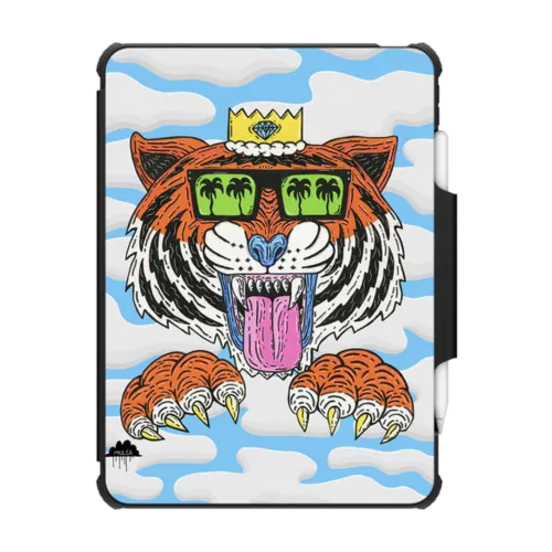 King Louis the Tiger | iPad Pro 12.9-inch (5th/6th gen) / iPad Impact Folio Case / Black | Image 1