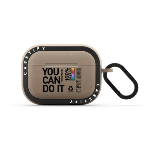 You Can Do It | AirPods Pro 2 / Earbuds Bounce Case / Matte Taupe | Image 1