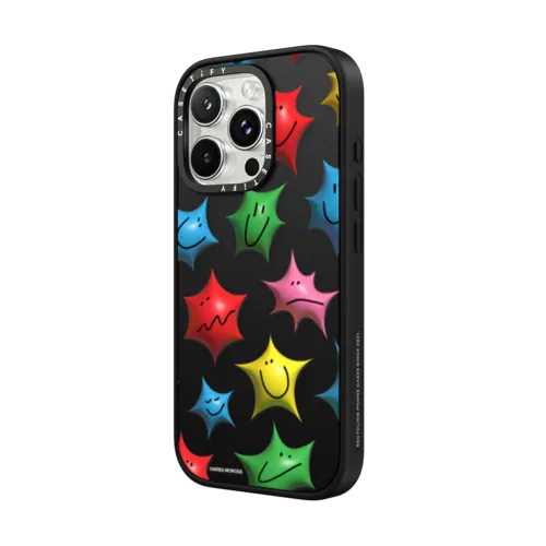 Aries Moross- Puffy Stars | iPhone 16 Pro Max / Impact Case MagSafe Compatible / Matte Black | Image 2