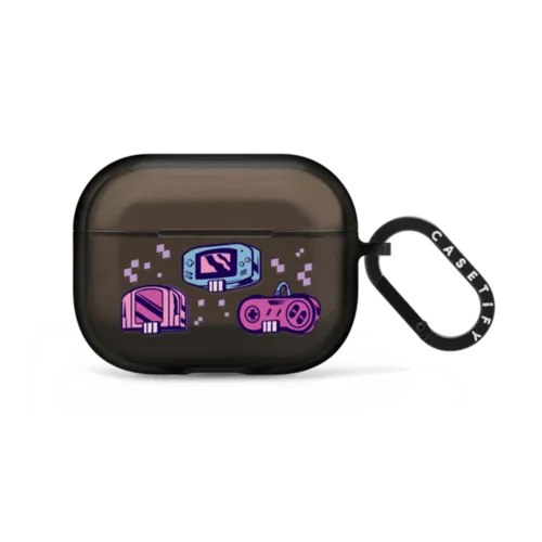 Retro Vending Machine | AirPods Pro 2 / Earbuds Impact Case / Black | Image 1