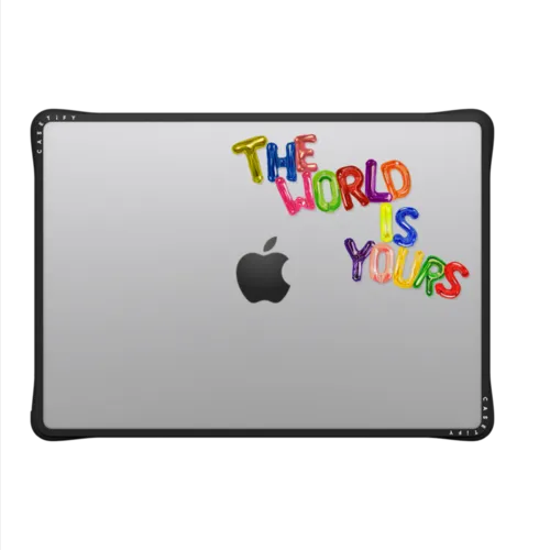 THE WORLD IS YOURS MACBOOK CASE BY SUE TSAI | MacBook Pro 14-inch (M1 - M5) / MacBook Impact Case / Black | Image 2