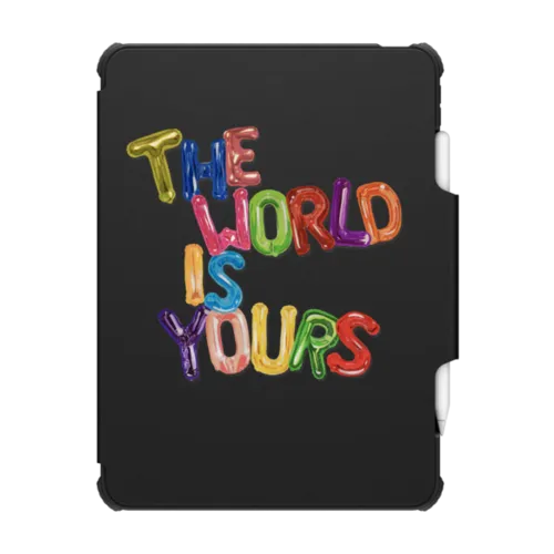 THE WORLD IS YOURS IPAD CASE BY SUE TSAI | iPad Pro 11-inch (3rd/4th gen) / iPad Impact Folio Case / Black | Image 1