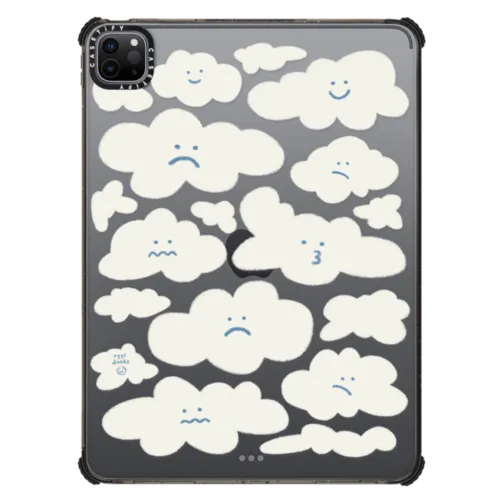 Cute Clouds | iPad Pro 11-inch (3rd/4th gen) / iPad Impact Case / Black | Image 1
