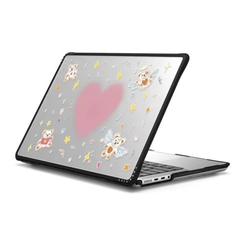 Fairy Bears | MacBook Pro 14-inch (M1 - M5) / MacBook Impact Case / Black | Image 1