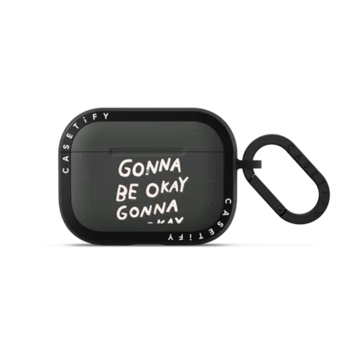 Gonna Be Okay by Kristen Peers | AirPods Pro 3 / Earbuds Bounce Case / Matte Charcoal | Image 1