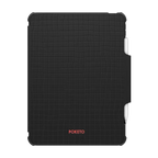 Wavy Grid by Poketo | iPad Pro 11-inch (3rd/4th gen) / iPad Impact Folio Case / Black | Image 1