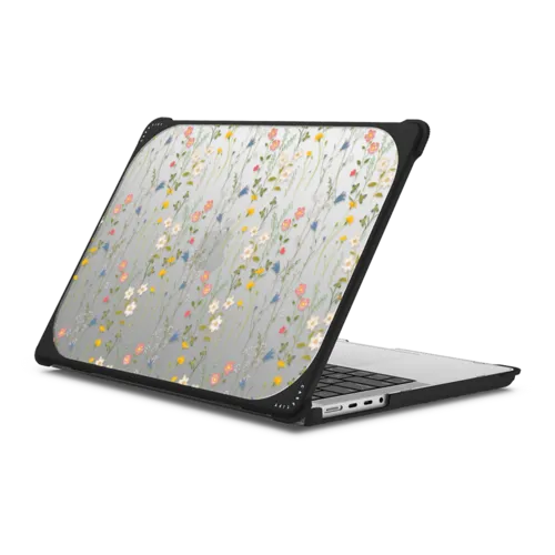 Dreamy Floral Pattern | MacBook Pro 14-inch (M1 - M5) / MacBook Bounce Case / Black | Image 1