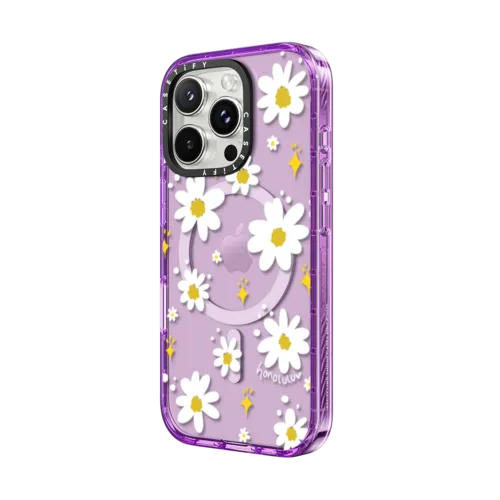 DAISIES IN SUMMER | iPhone 16 Pro Max / Impact Case MagSafe Compatible / Purple | Image 2