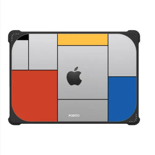 Mondrianesque by Poketo | MacBook Pro 14-inch (M1 - M5) / MacBook Bounce Case / Black | Image 2