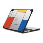 Mondrianesque by Poketo | MacBook Pro 14-inch (M1 - M5) / MacBook Bounce Case / Black | Image 1