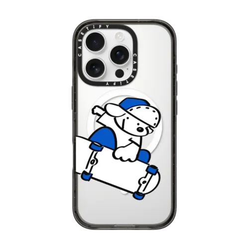 Skater JOHN (Jump!) | iPhone 16 Pro / Impact Case MagSafe Compatible / Black | Image 1
