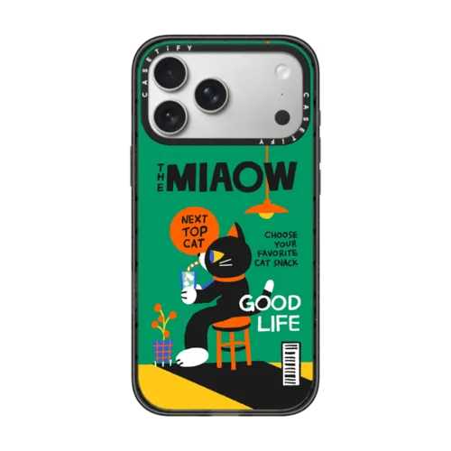 a cat magazine BY INDI | iPhone 17 Pro Max / Impact Case MagSafe Compatible / Black | Image 1