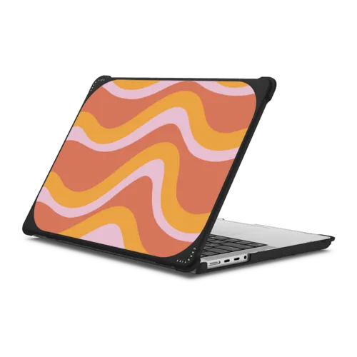 Coral Waves by Oh So Graceful | MacBook Pro 14-inch (M1 - M5) / MacBook Bounce Case / Black | Image 1