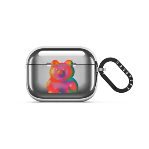 Jelly bear BY INDI | AirPods Pro 3 / Earbuds Mirror Case / Silver | Image 1