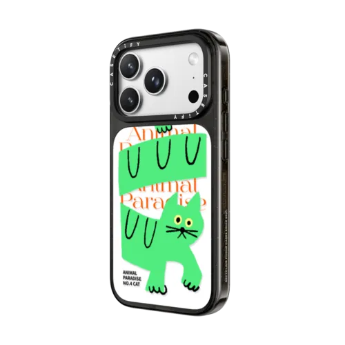 Animal Paradise no.4 cat | iPhone 18 Pro Max / Impact Case MagSafe Compatible - Glossy / Glossy Black | Image 2