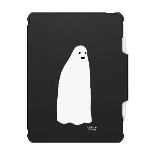 Happy Ghost | iPad Pro 11-inch (3rd/4th gen) / iPad Impact Folio Case / Black | Image 1