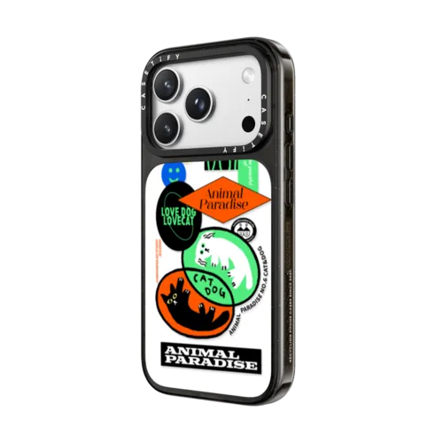 Animal Paradise no.6 cat&dog | iPhone 18 Pro Max / Impact Case MagSafe Compatible - Glossy / Glossy Black | Image 2