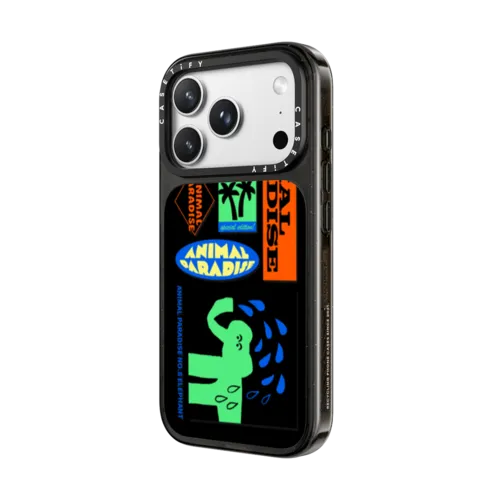 Animal Paradise no.8 elephant | iPhone 18 Pro Max / Impact Case MagSafe Compatible - Glossy / Glossy Black | Image 2