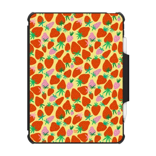 Strawberries | iPad Pro 11-inch (3rd/4th gen) / iPad Impact Folio Case / Black | Image 1