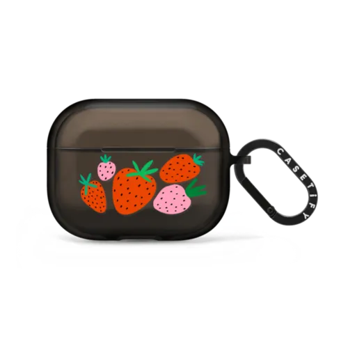 Strawberries | AirPods Pro 2 / Earbuds Impact Case / Black | Image 1