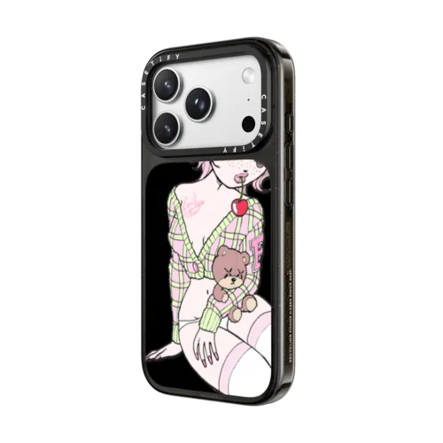 Cherry Teddy | iPhone 18 Pro / Impact Case MagSafe Compatible - Glossy / Glossy Black | Image 2