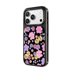 retro pink floral | iPhone 18 Pro Max / Impact Case MagSafe Compatible - Glossy / Glossy Black | Image 2