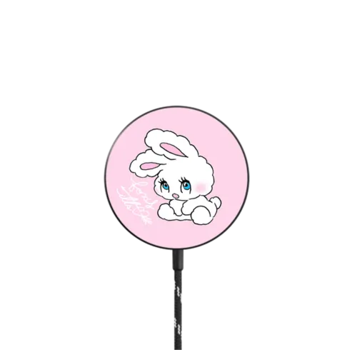 Shy Bunny |   / PowerThru Magnetic Wireless Charger MagSafe Compatible / Black | Image 1
