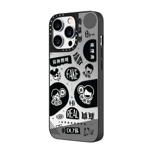 All at once | iPhone 14 Pro Max / Mirror Case MagSafe Compatible / Silver on Black | Image 2