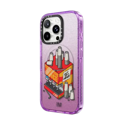 Creative Juice by MicahHere | iPhone 16 Pro Max / Impact Case MagSafe Compatible / Glitter Purple | Image 2