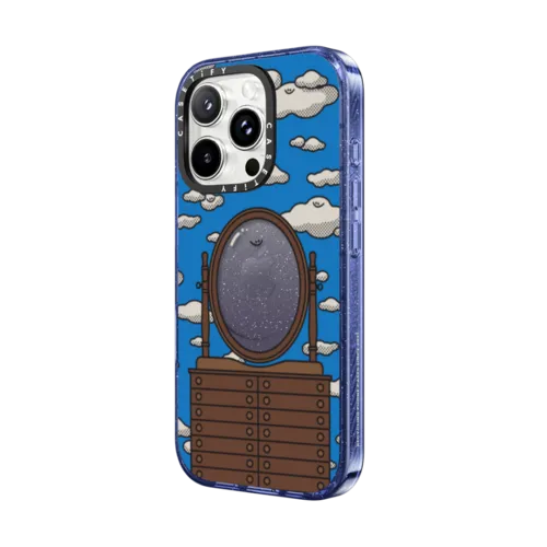 Cloud Mirror by MicahHere | iPhone 16 Pro Max / Impact Case MagSafe Compatible / Glitter Indigo | Image 2