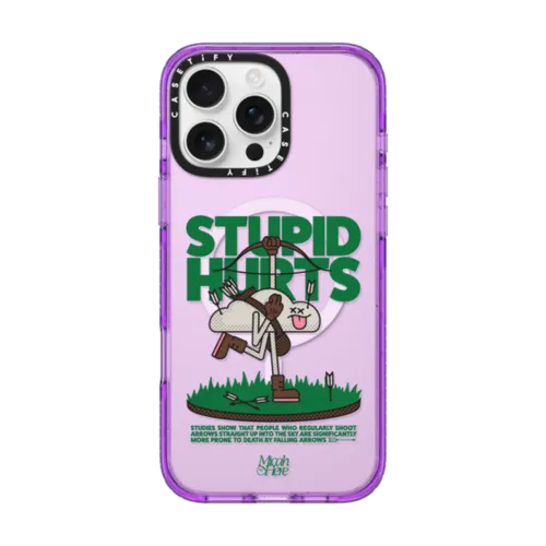 Stupid Hurts | iPhone 16 Pro Max / Impact Case MagSafe Compatible / Purple | Image 1