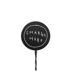 CHARGE HERE |   / PowerThru Magnetic Wireless Charger MagSafe Compatible / Black | Image 1