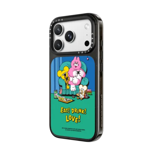 EAT! DRINK! LOVE! BY ZIZONE | iPhone 18 Pro Max / Impact Case MagSafe Compatible - Glossy / Glossy Black | Image 2