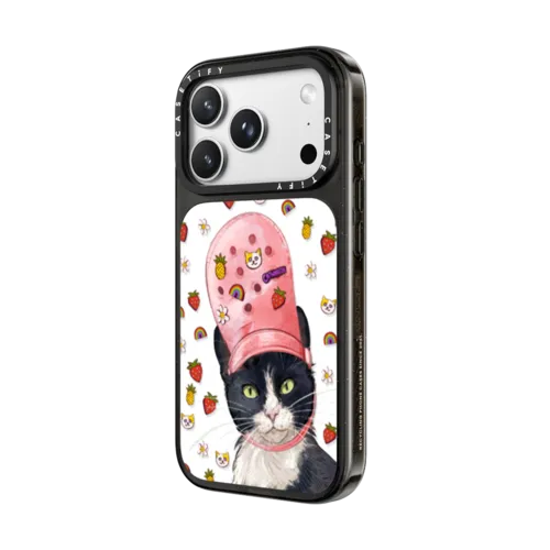 Croc Hat Cat | iPhone 18 Pro Max / Impact Case MagSafe Compatible - Glossy / Glossy Black | Image 2