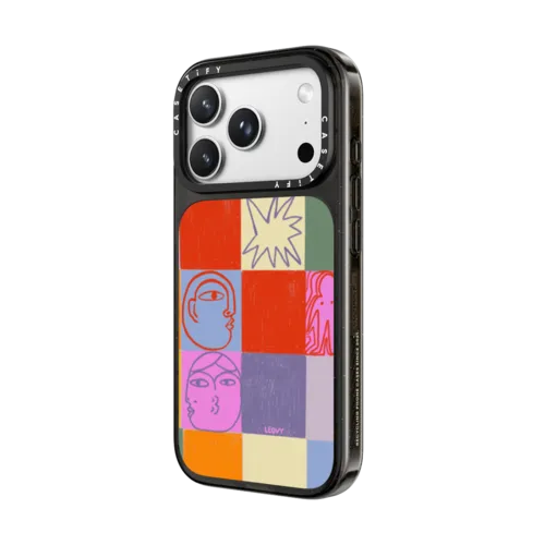 emotional grid by ana leovy | iPhone 18 Pro Max / Impact Case MagSafe Compatible - Glossy / Glossy Black | Image 2