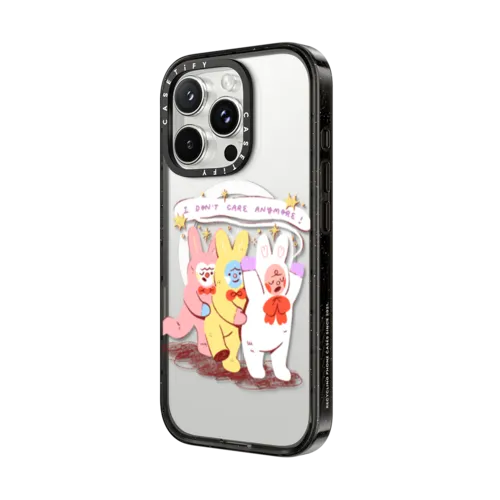 Nonchalant Bunnies | iPhone 16 Pro Max / Impact Case MagSafe Compatible / Black | Image 2
