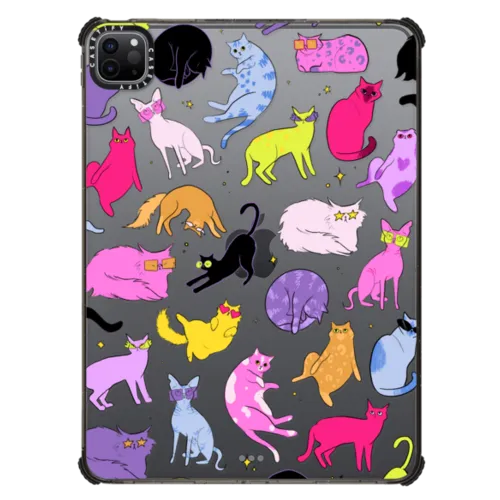 Cats Cats Cats | iPad Pro 11-inch (3rd/4th gen) / iPad Impact Case / Black | Image 1