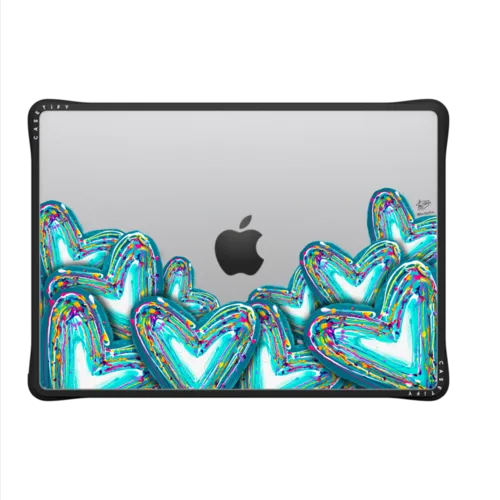 Corazon de Fer Love in Teal | MacBook Pro 14-inch (M1 - M5) / MacBook Impact Case / Black | Image 2