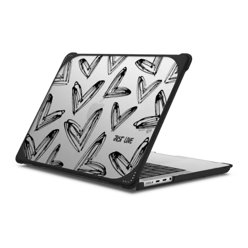 Corazon de Fer Just Love Dripping hearts Black | MacBook Pro 14-inch (M1 - M5) / MacBook Bounce Case / Black | Image 1